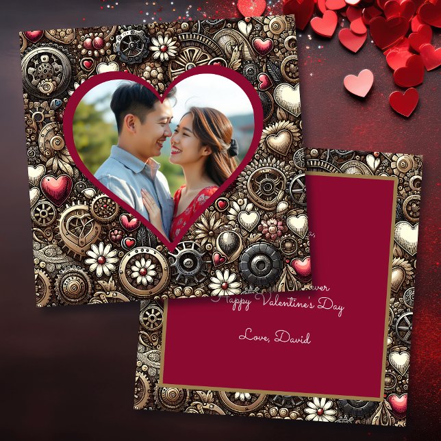 Tarjeta Corazones personalizados de Steampunk para el Día  (Subido por el creador)