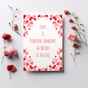 Tarjeta Corazones Personalizados Divertidos para el Día de