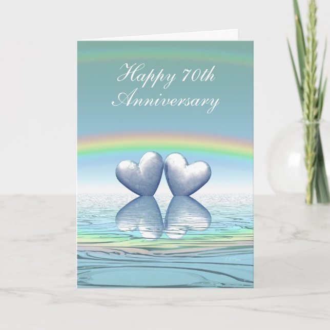 Tarjeta Corazones Platinum de 70 años (Anverso)