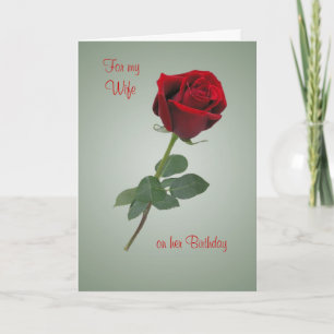 Tarjeta Corazones rojas de cumpleaños de esposa