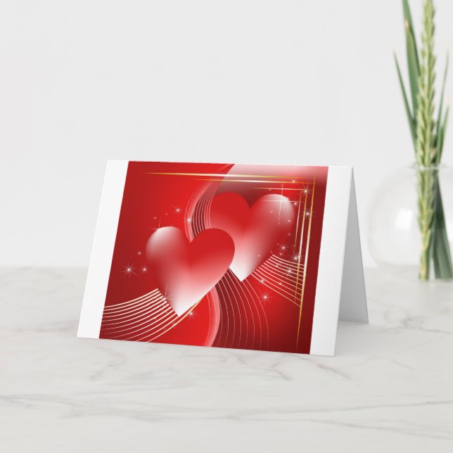 Tarjeta Corazones rojos (Anverso)