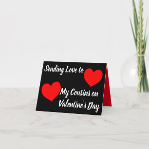 Tarjeta Corazones rojos en negro