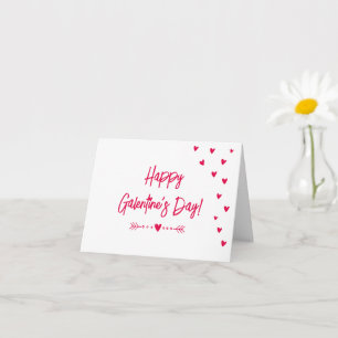 Tarjeta Corazones Rosados Pequeños Lindos - Feliz Día de G