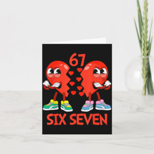 Tarjeta Corazones San Valentín Divertido Seis Siete 6 7 Me