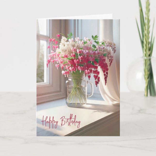Tarjeta Corazones Sangrantes En Mason Jar (Anverso)