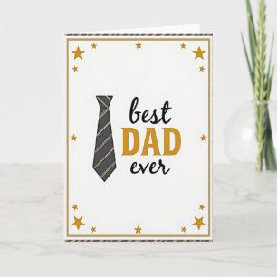 Tarjeta Corbata Dorada Mejor Papá del Mundo