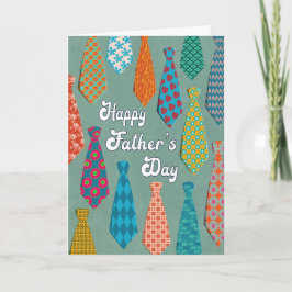 Tarjeta Corbatas Divertidas del Día del Padre