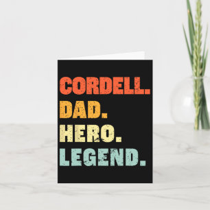Tarjeta Cordell Papá Héroe Leyenda Nombre Personalizado F
