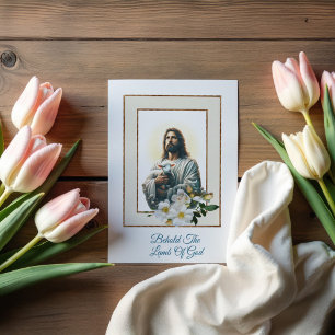 Tarjeta Cordero de Dios, Bendición de Pascua