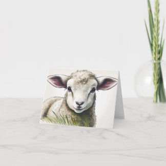 Tarjeta Cordero en la Pascua