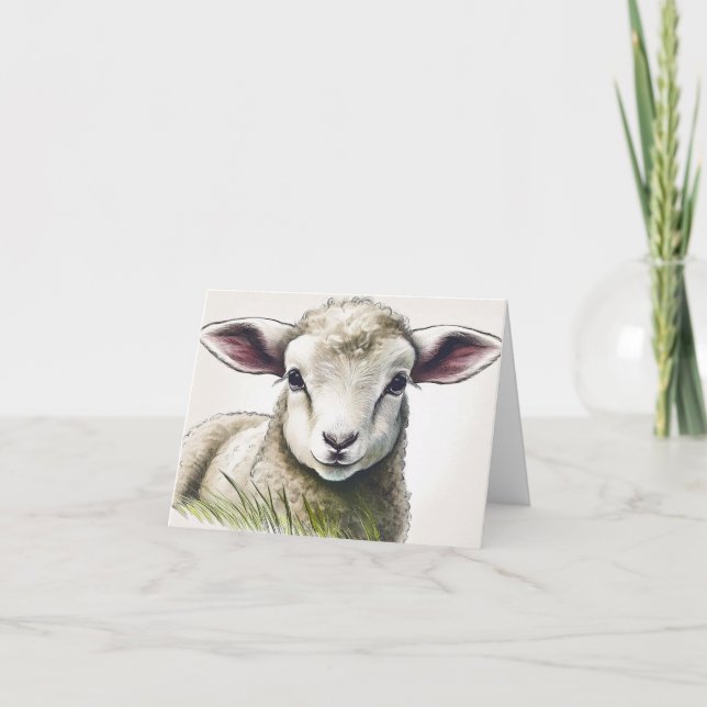 Tarjeta Cordero en la Pascua (Anverso)