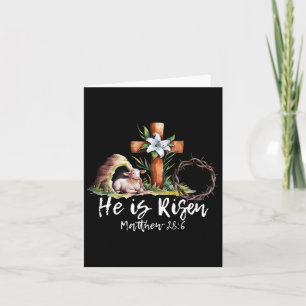 Tarjeta Cordero Oveja Cruz Jesús Cristiano Pascua Resucitó