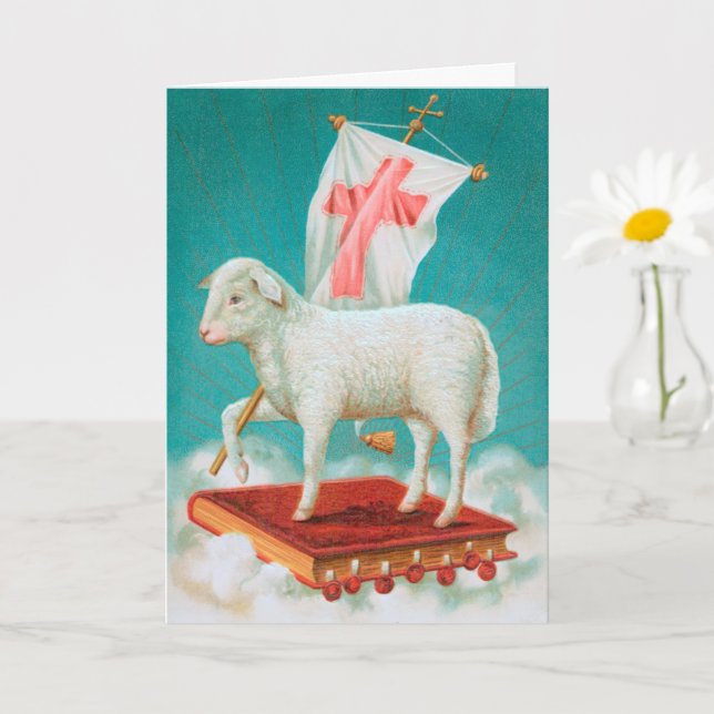 Tarjeta Cordero Pascual Cristiano / Agnus Dei Genérico (Planta pequeña)