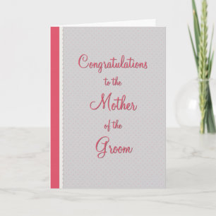 Tarjeta Cordón rosado de la polca de la madre del novio