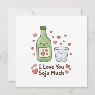 Tarjeta Coreano Te Amo Mucho Soju Lindo