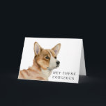 Tarjeta Corgeous Funny Corgi Dog Happy Birthday<br><div class="desc">Tarjeta de cumpleaños divertida y bonita que incluye una pintura acuarela de un perro de corgi welsh. Su cara se está volviendo ligeramente hacia nuestra dirección. El texto dice "ESTÁ CORGEO". Gran tarjeta para enviar a tu novia o amigo.</div>