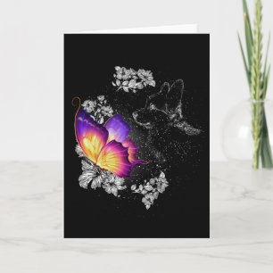 Tarjeta Corgi Con Mariposa Perro En El Cielo Día De Los Ca