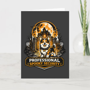 Tarjeta Corgi de Seguridad Espeluznante Profesional Guardi