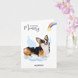 Tarjeta Corgi Dog Angel Memorial Mascota Loss Sympathy
