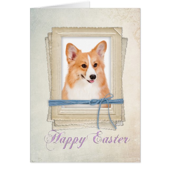 Tarjeta Corgi Easter (Frente)