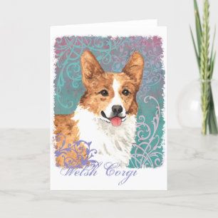 Tarjeta Corgi elegante Galés del Pembroke