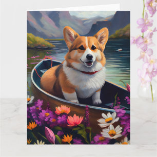 Tarjeta Corgi en un remo: Una aventura escénica