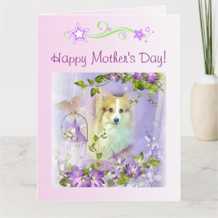 Tarjeta Corgi feliz del dulce del día de madre