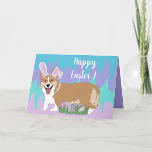 Tarjeta Corgi galés de Pascua