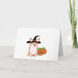 Tarjeta Corgi Halloween