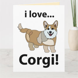 Tarjeta Corgi I Love Corgi