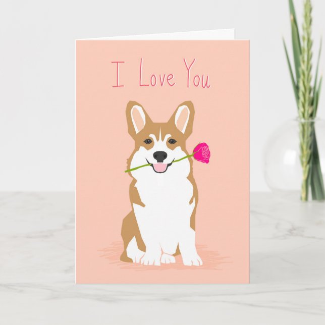 Tarjeta Corgi Love Valentine (Anverso)