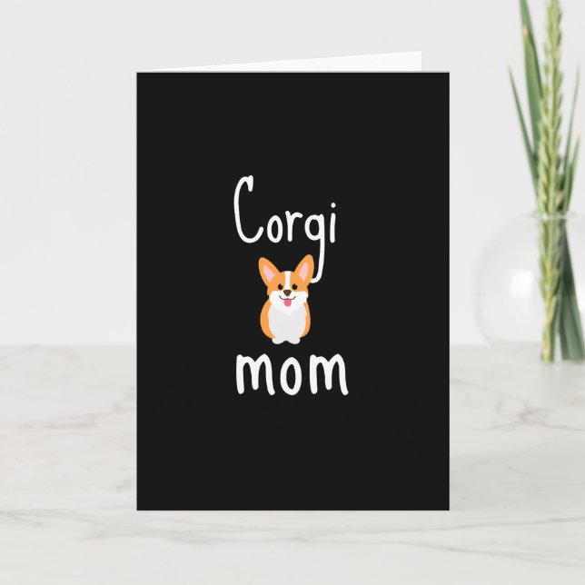 Tarjeta Corgi Mom - Sketch Corgi (Anverso)