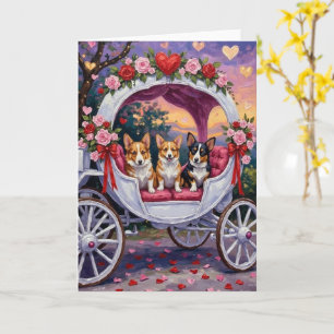 Tarjeta Corgi Perro Día de San Valentín 