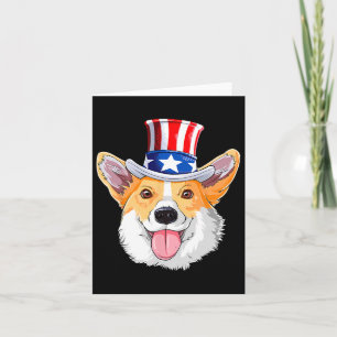 Tarjeta Corgi Pet Perros 4 De Julio Hombres Bandera Estado