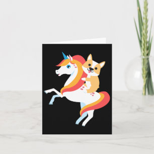 Tarjeta Corgi Riendo Unicorn Cute Gracioso Coste De Hallow