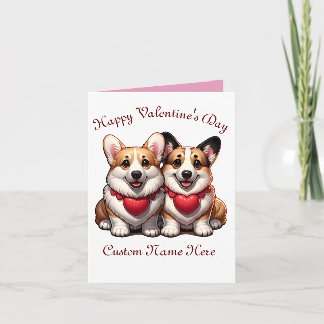 Tarjeta Corgi Valentine (Anverso)