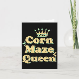 Tarjeta Corn Maze Queen otoño otoño halloween otoño Acti
