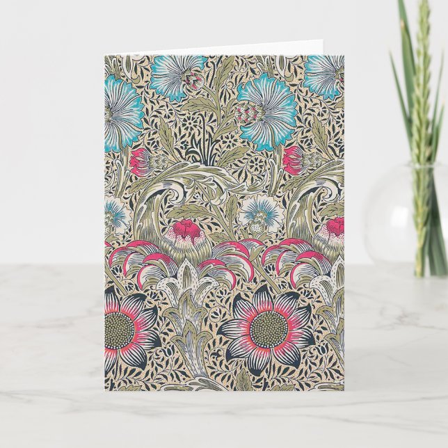 Tarjeta Corncockle, William Morris (Anverso)
