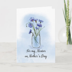 Tarjeta Cornflores de Día de la Madre mentor en Mason Jar