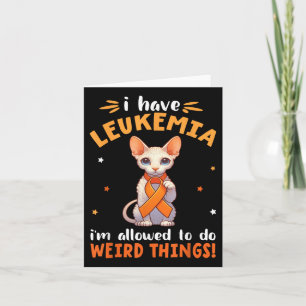 Tarjeta Cornish Rex Tengo Leucemia A La Que Me Permiten Ha