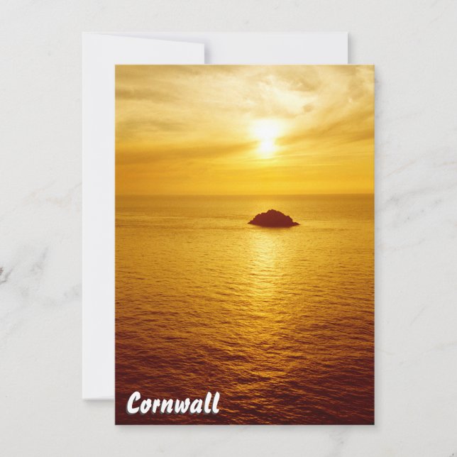Tarjeta Cornwall sunset (Anverso)