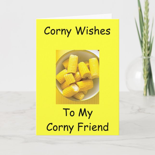 TARJETA "CORNY BIRTHDAY WISHES A MI AMIGO CORNY" (Anverso)