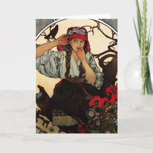 Tarjeta coro de profesores de Alphonse Mucha Morav