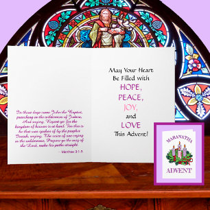 Tarjeta Corona de Adviento genérica MARANATHA