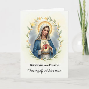 Tarjeta Corona de bendiciones del día de fiesta de Nuestra