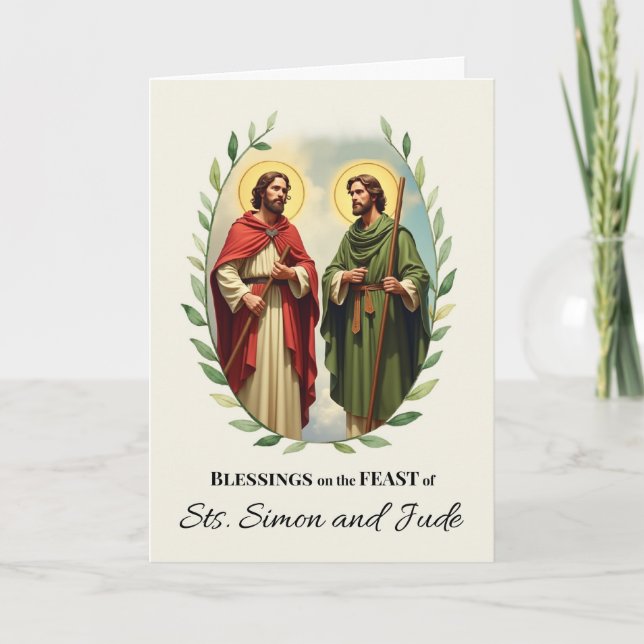 Tarjeta Corona de bendiciones para la fiesta de los santos (Anverso)