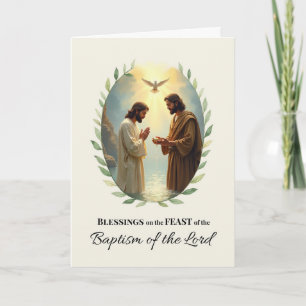 Tarjeta Corona de bendiciones para la fiesta del Bautismo