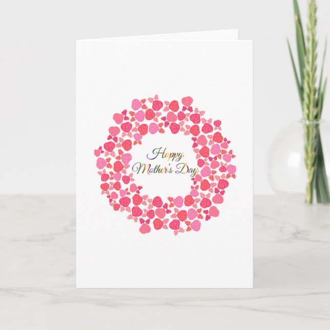 Tarjeta Corona de Feliz Día de la Madre  (Anverso)