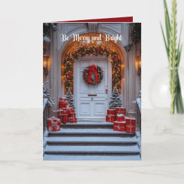 Tarjeta Corona de foto de puerta de vacaciones blanca Arco