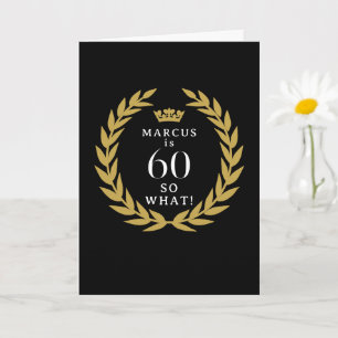 Tarjeta Corona de laurel divertida de 60 años Cumpleaños 6